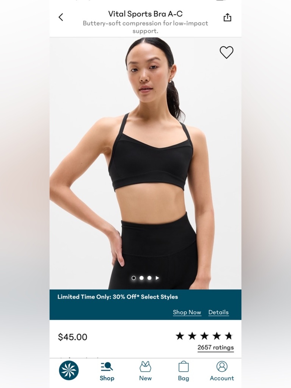 Athleta Vital Sports Bra A-C